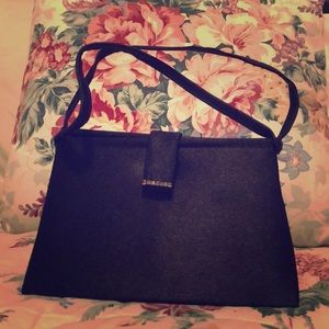 A black matte purse